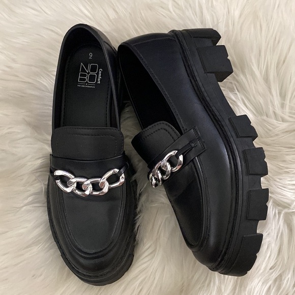 NoBo chunky black platform loafers - Picture 2 of 6